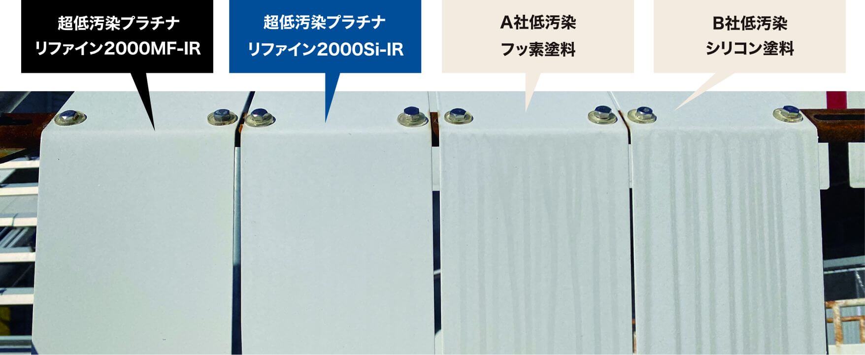 屋外暴露雨筋試験/1年経過後比較