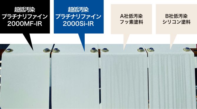 屋外暴露雨筋試験/1年経過後比較